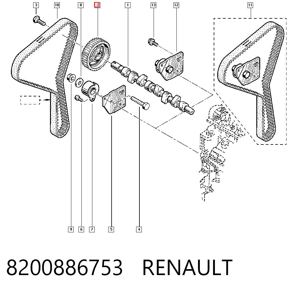 8200886753 Renault (RVI) Регулятор фаз газораспределения
