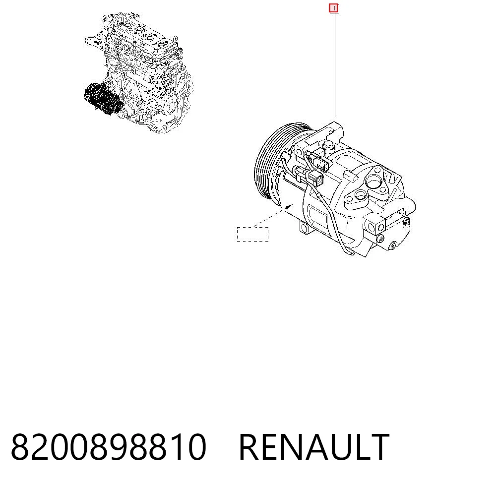8200898810 Renault (RVI) Компрессор хладагента