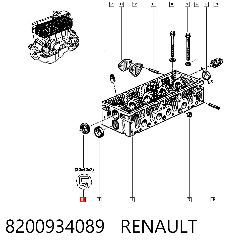 1351000QAE Nissan/Infiniti Сальник двигателя, распредвала