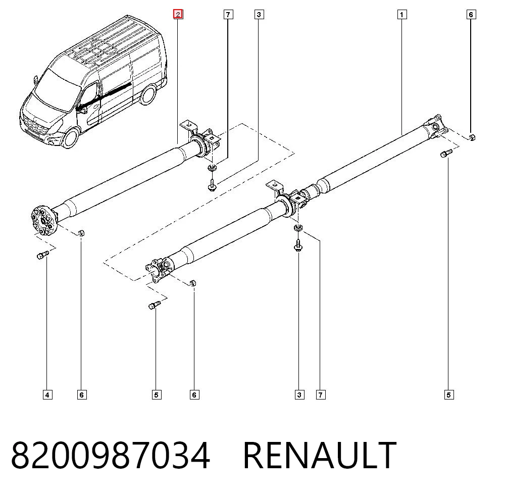Передний карданный вал на Renault Master III FV