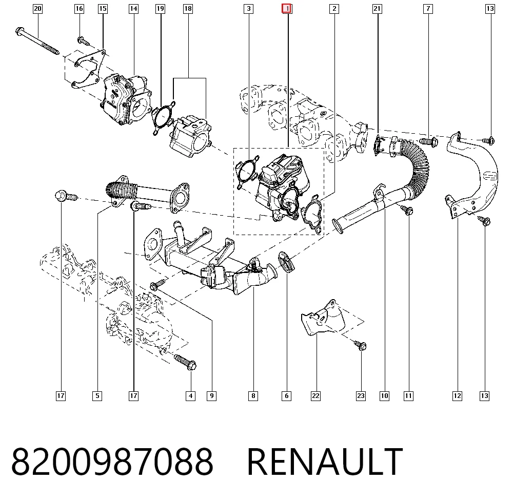 8200987088 Renault (RVI) Клапан рециркуляции отработавших газов EGR