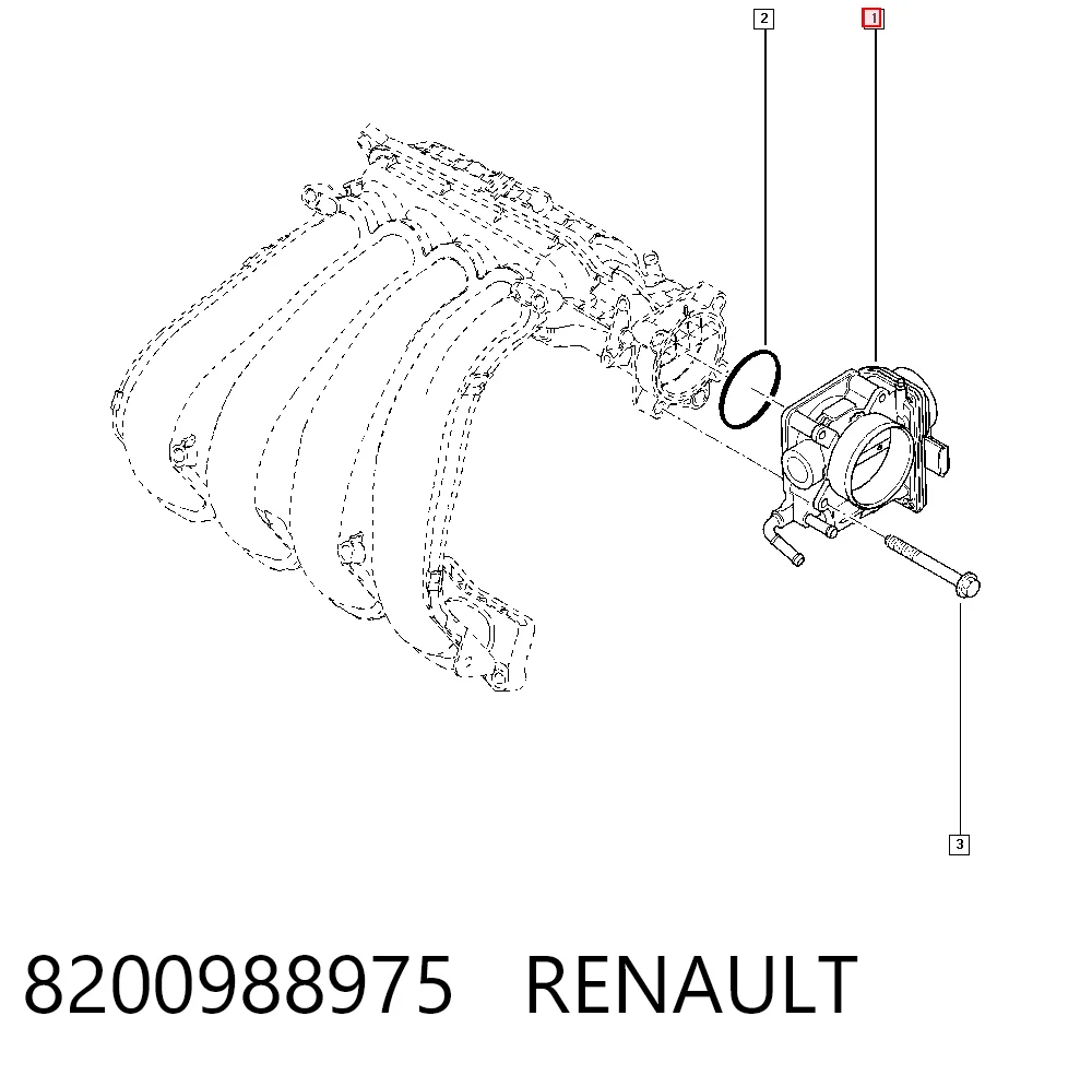  Дроссельная заслонка Renault Megane 3