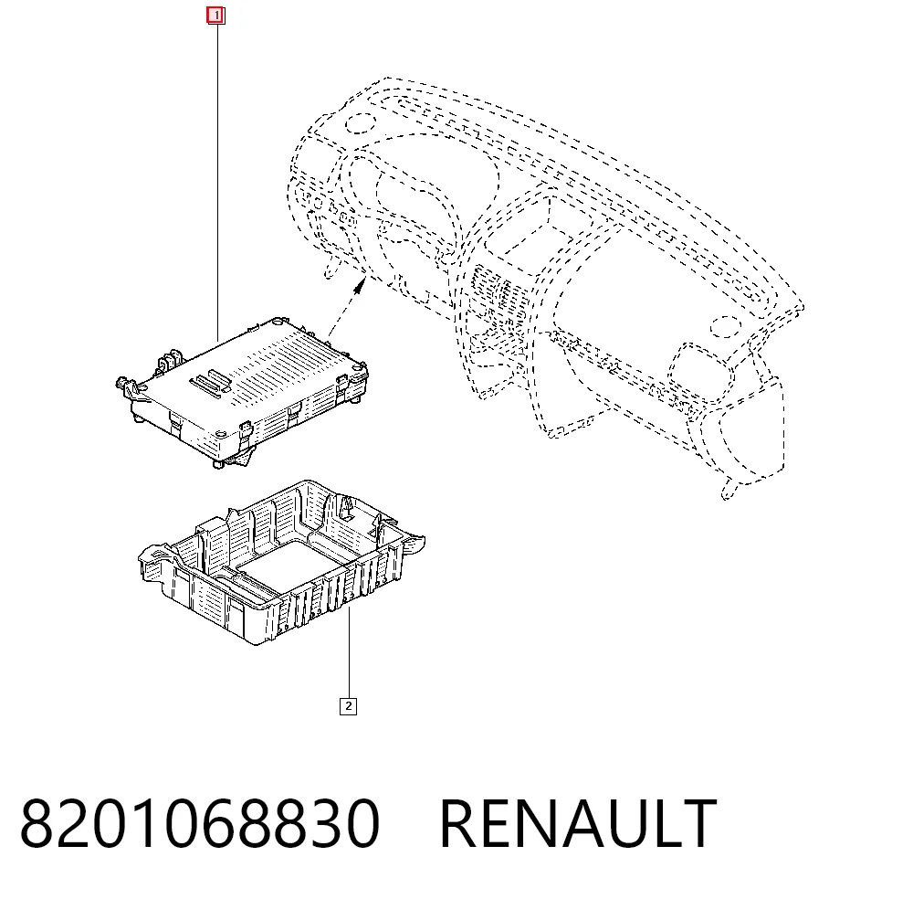 Монтажный блок предохранителей на Renault Clio SYMBOL LB0, LB1, LB2
