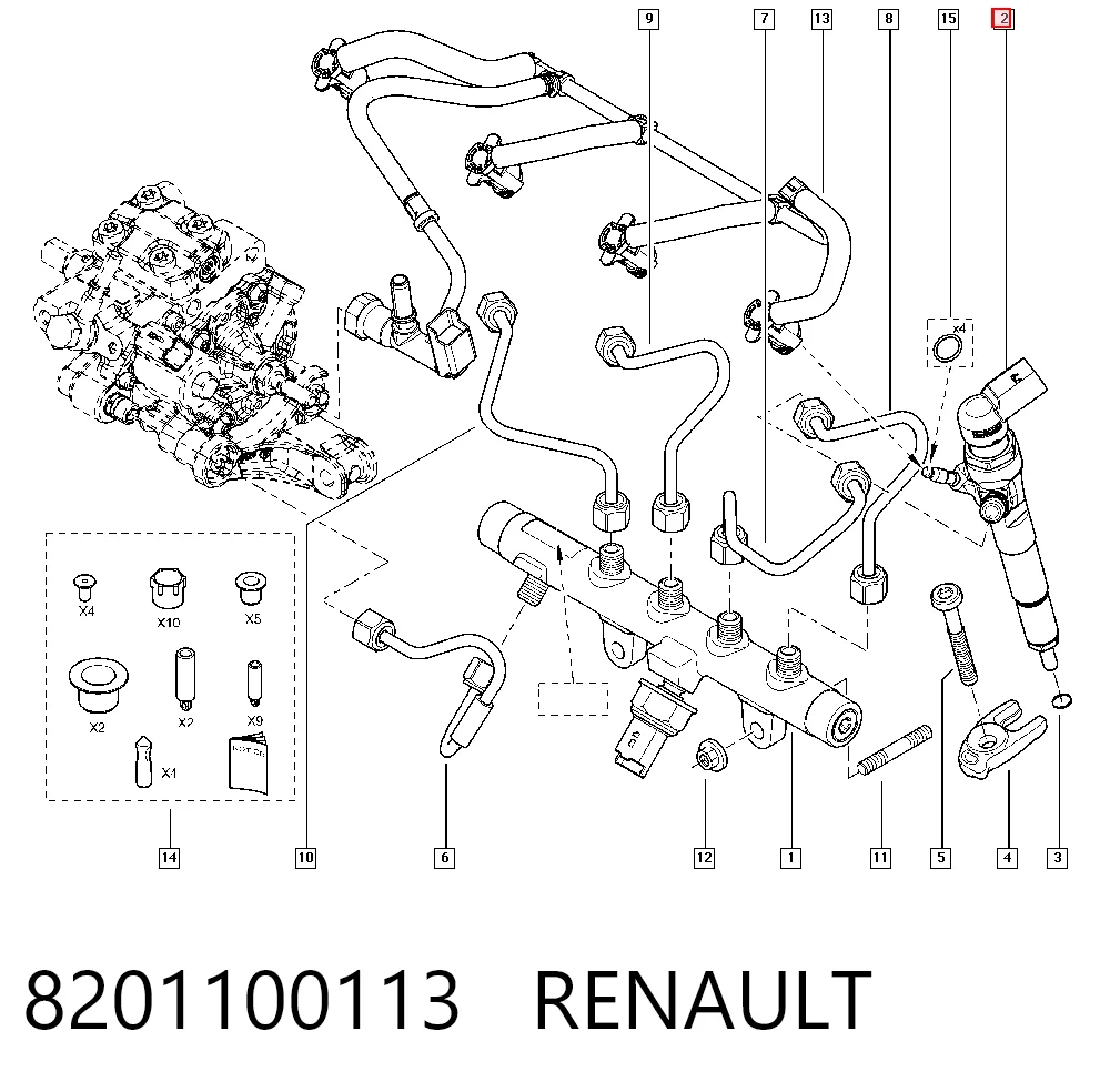 8201100113 Renault (RVI) Топливные форсунки