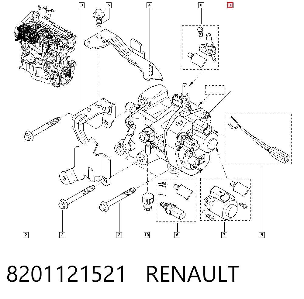 Насос топливный высокого давления (ТНВД) Renault Kangoo II фургон (FW0) (2008 - 2021) цена, от 277.13 USD