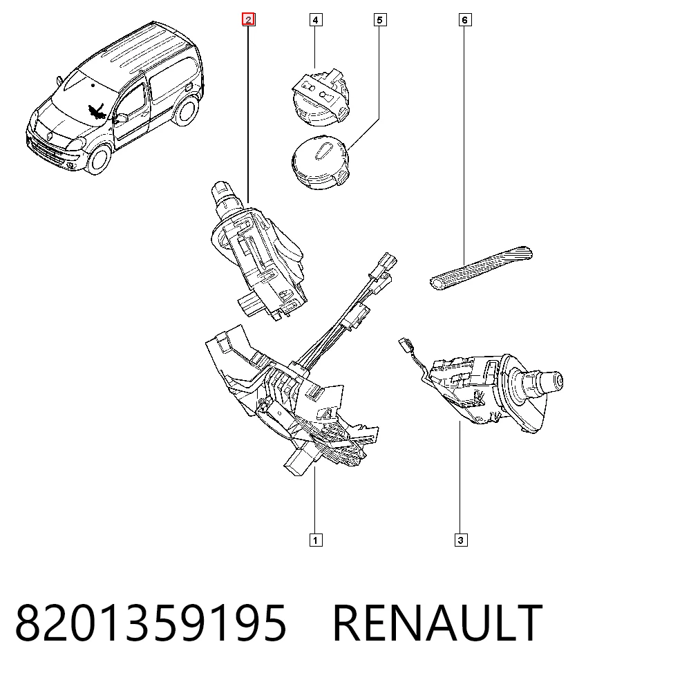 8201359195 Renault (RVI) Переключатель подрулевой, правый
