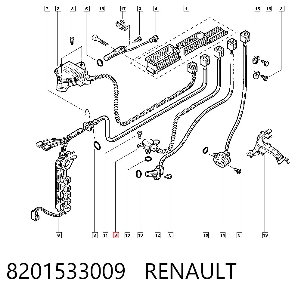 8201533009 Renault (RVI) Датчик указателя давления масла