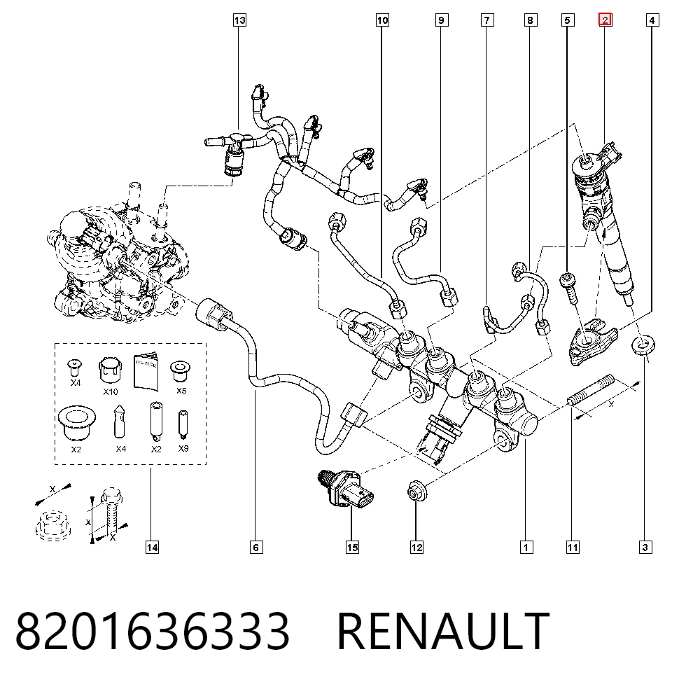 Форсунка инжектора Dacia Logan II седан (L8_) (2012 - 2026) цена, от 182.69 USD