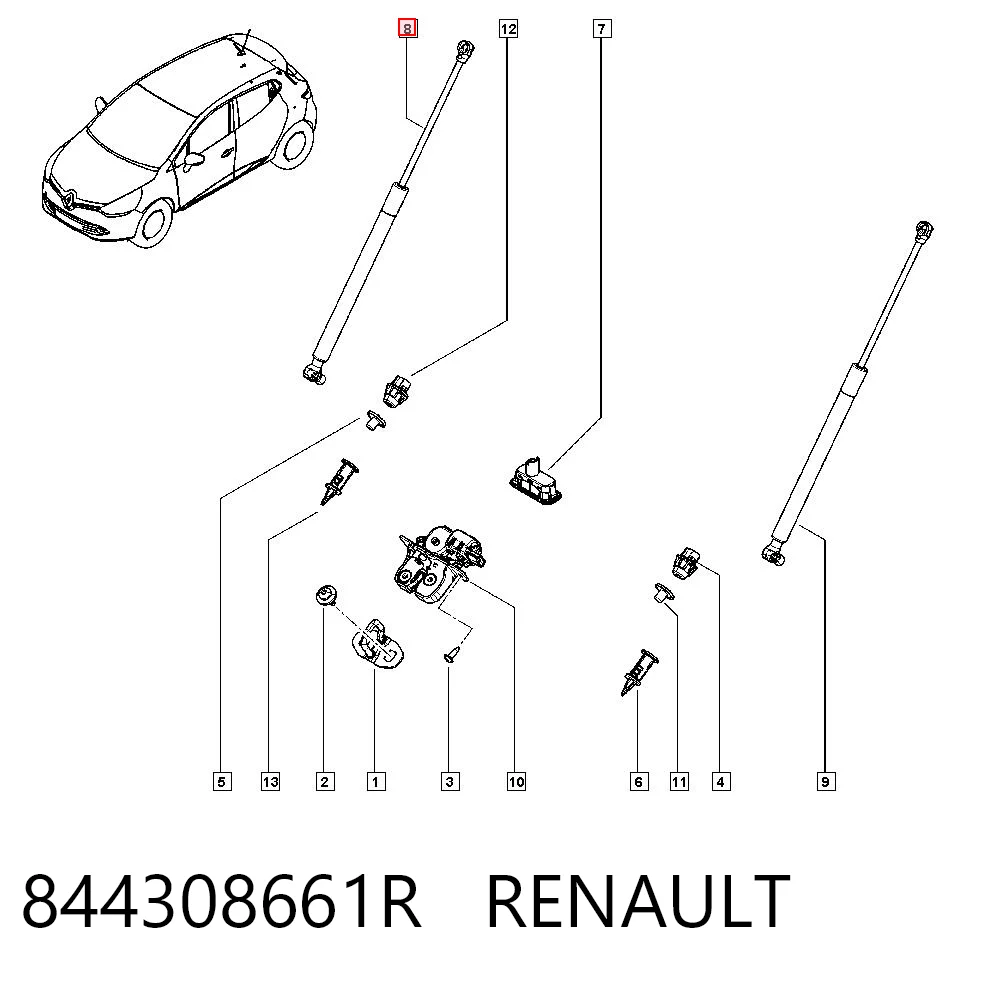 Амортизатор багажника GS1330 Magneti Marelli
