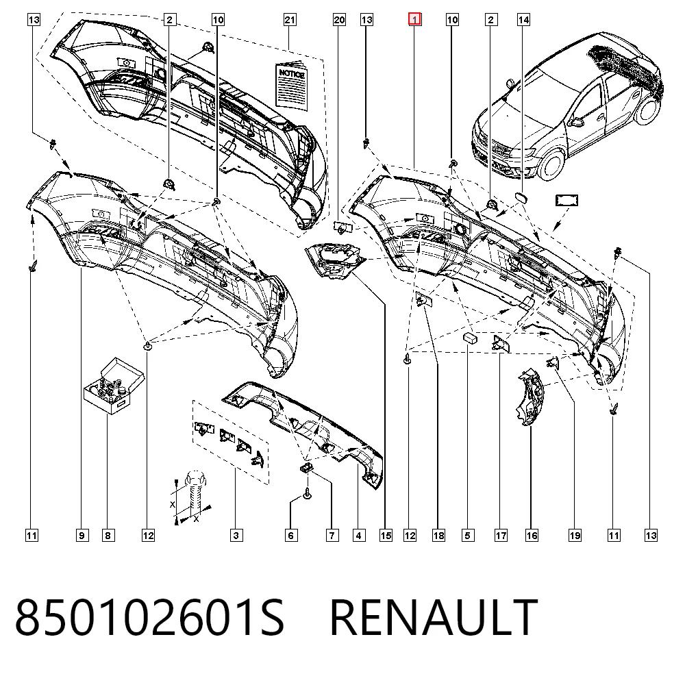 Бампер задний AND 30807945 цена, от 132.23 USD