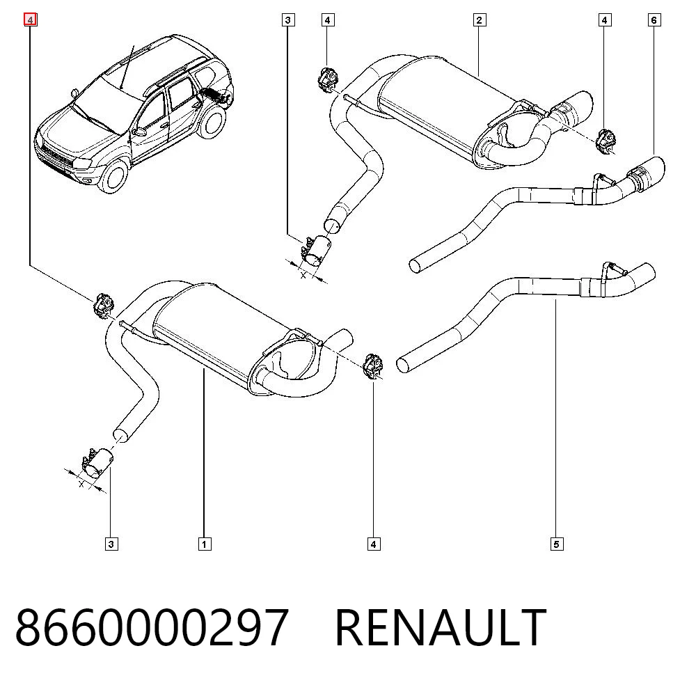 Подушки глушителя Tork TRK0497