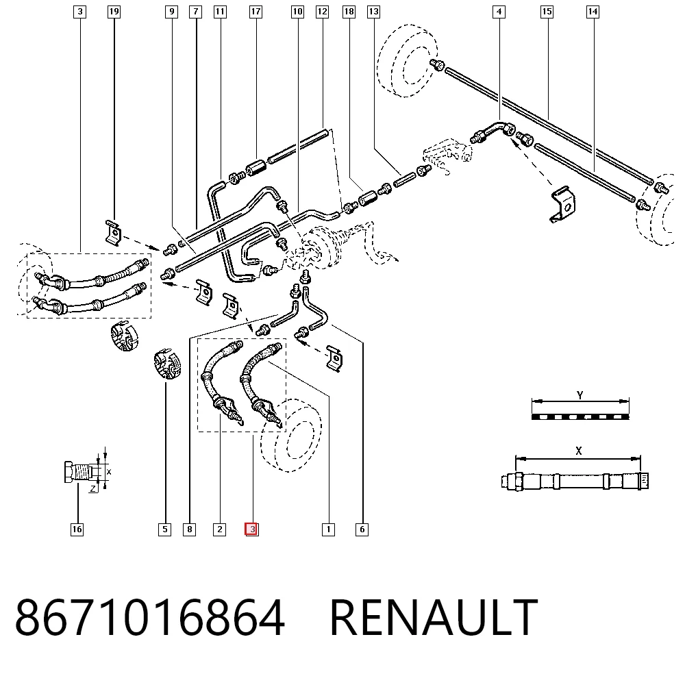 4405654 Opel Гибкая тормозная трубка передняя