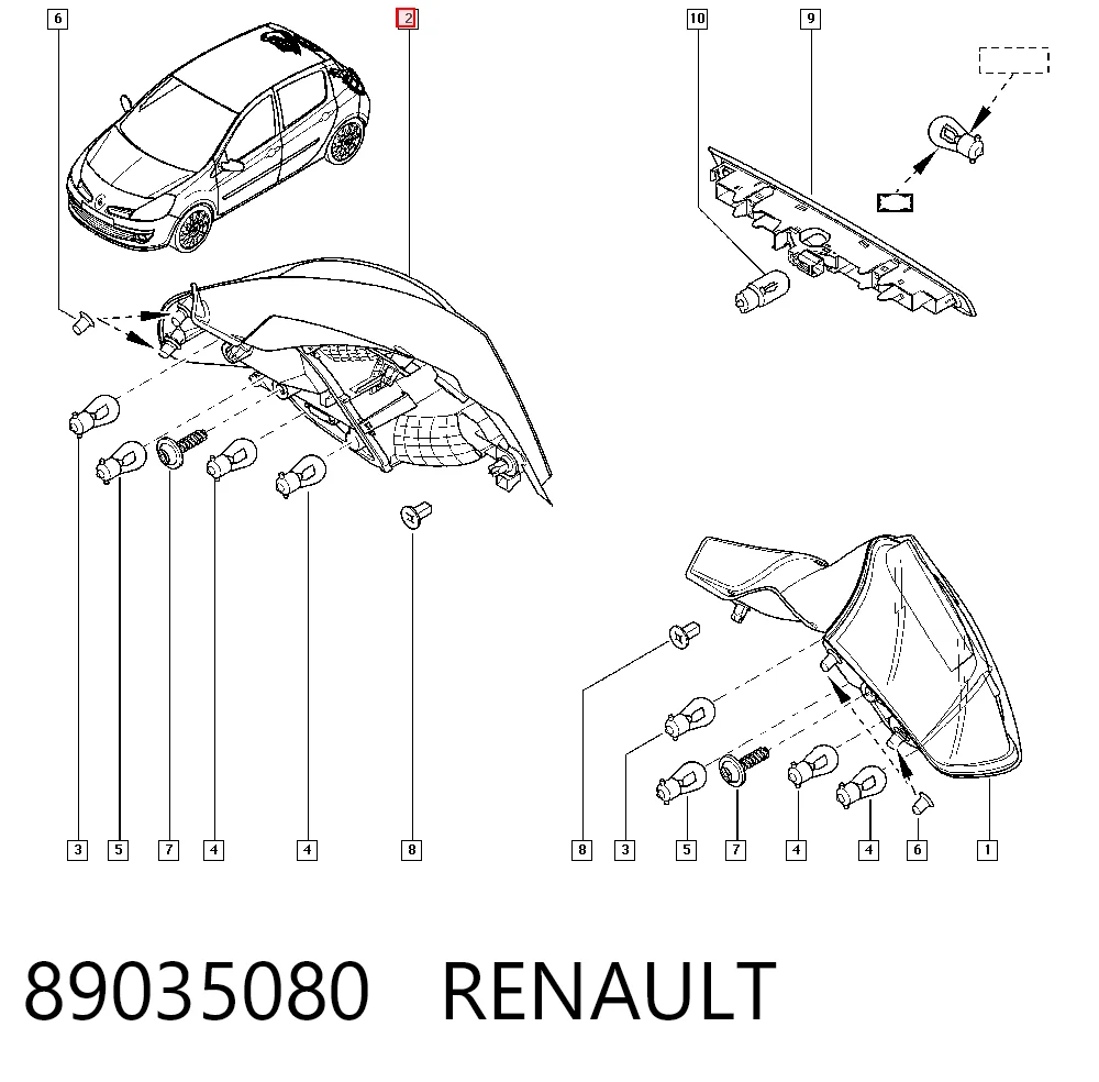 Купить 88972 VALEO Задняя правая фара