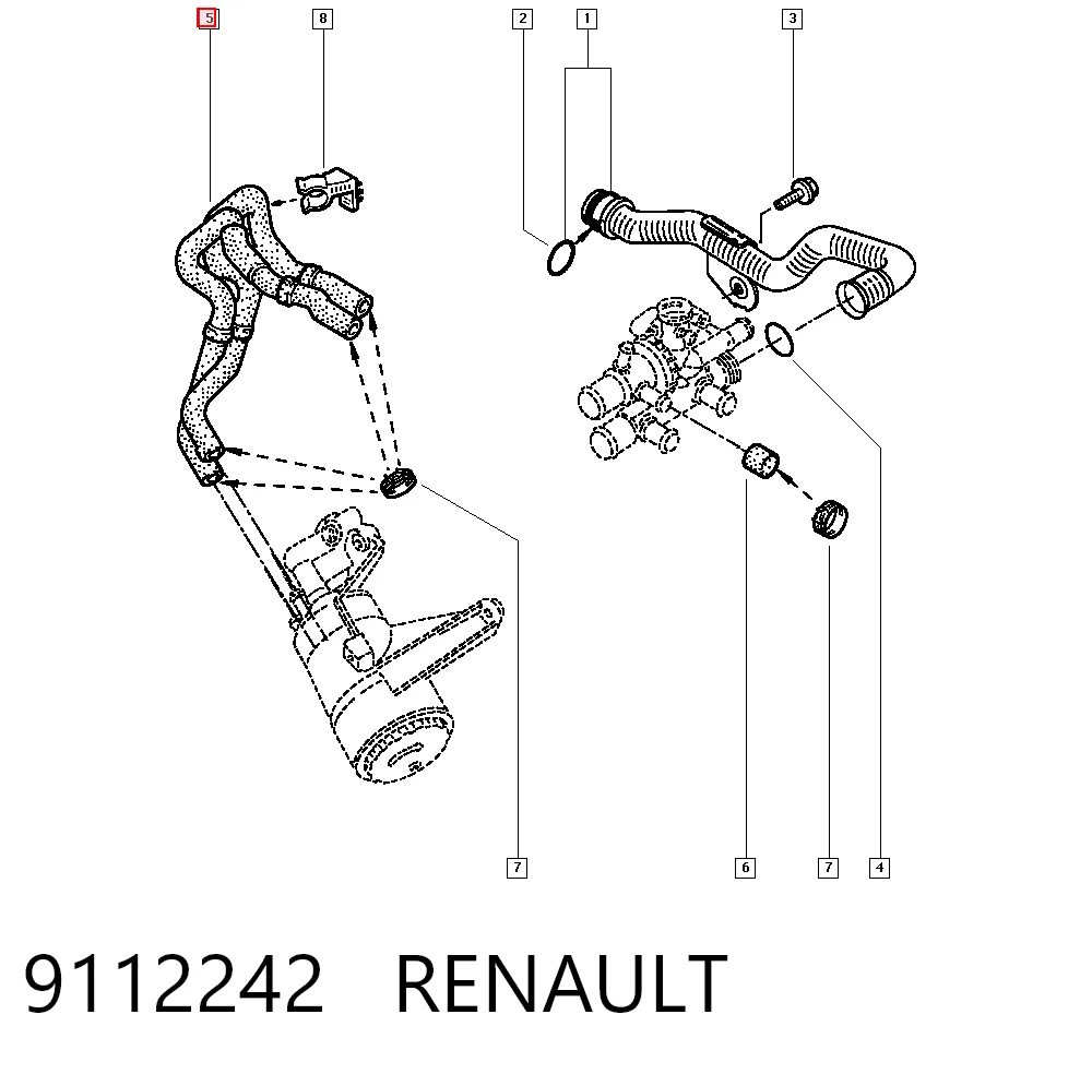  Патрубок системы охлаждения Renault Master 2