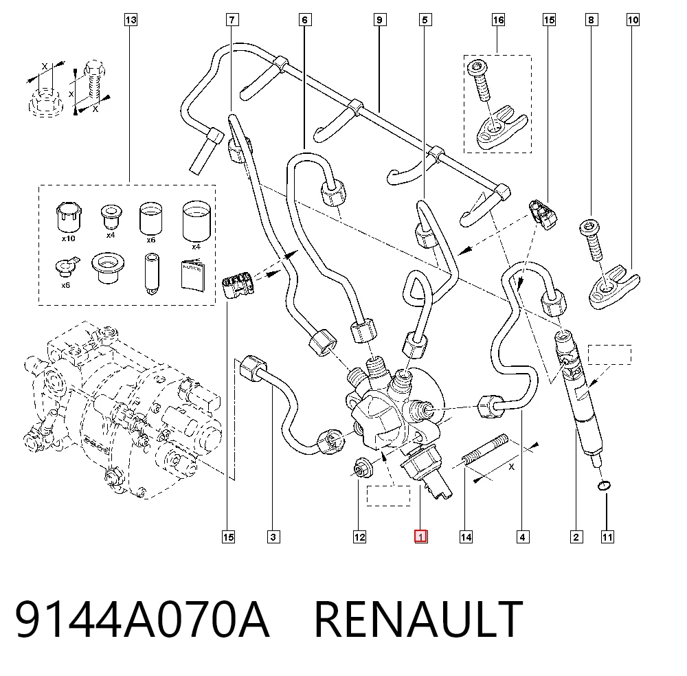 Распределитель топлива (рампа) 8200584034 Nissan/Infiniti