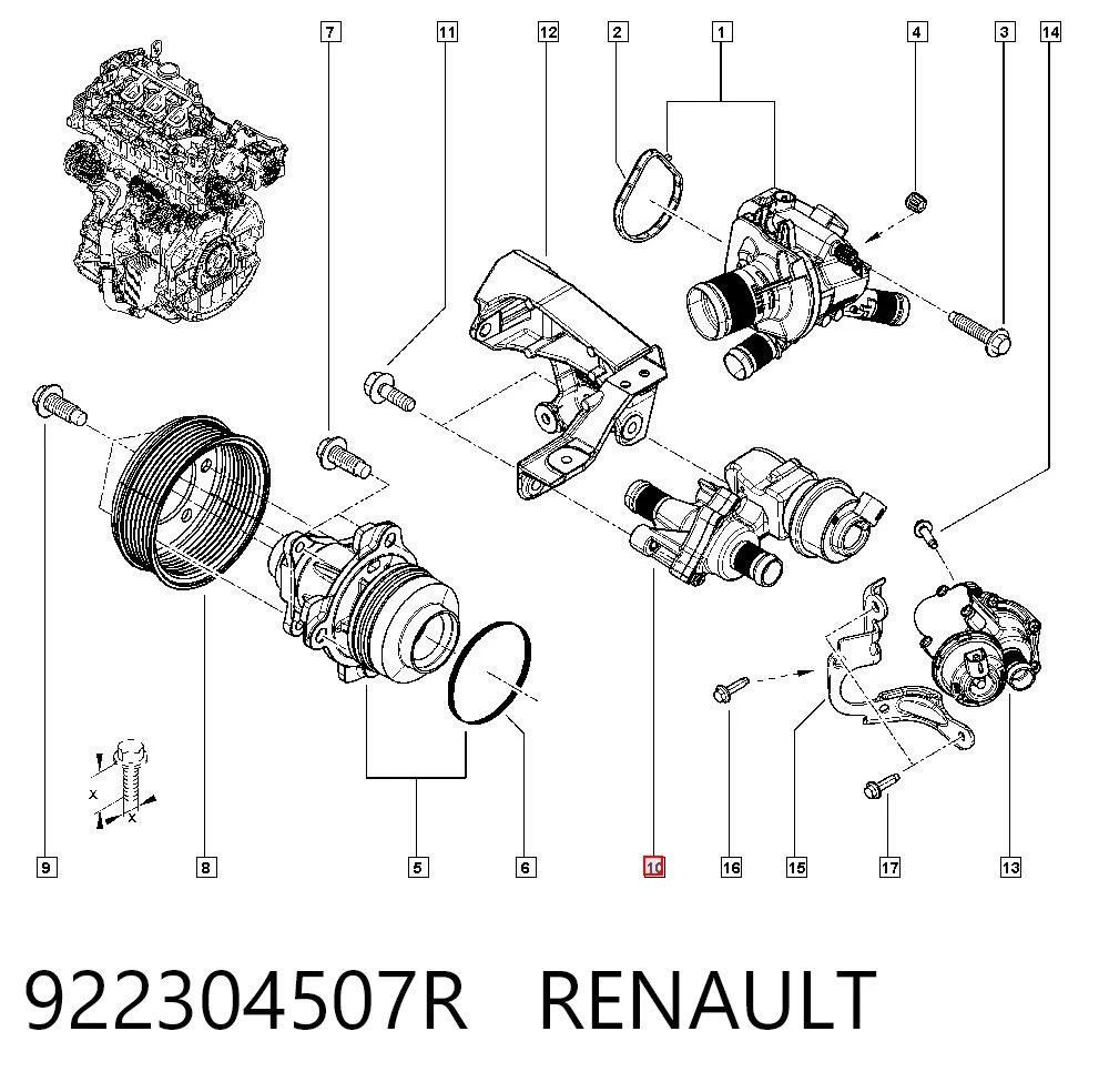 Регулирующий клапан охлаждающей жидкости AND 3F121167 цена, от 107.06 USD