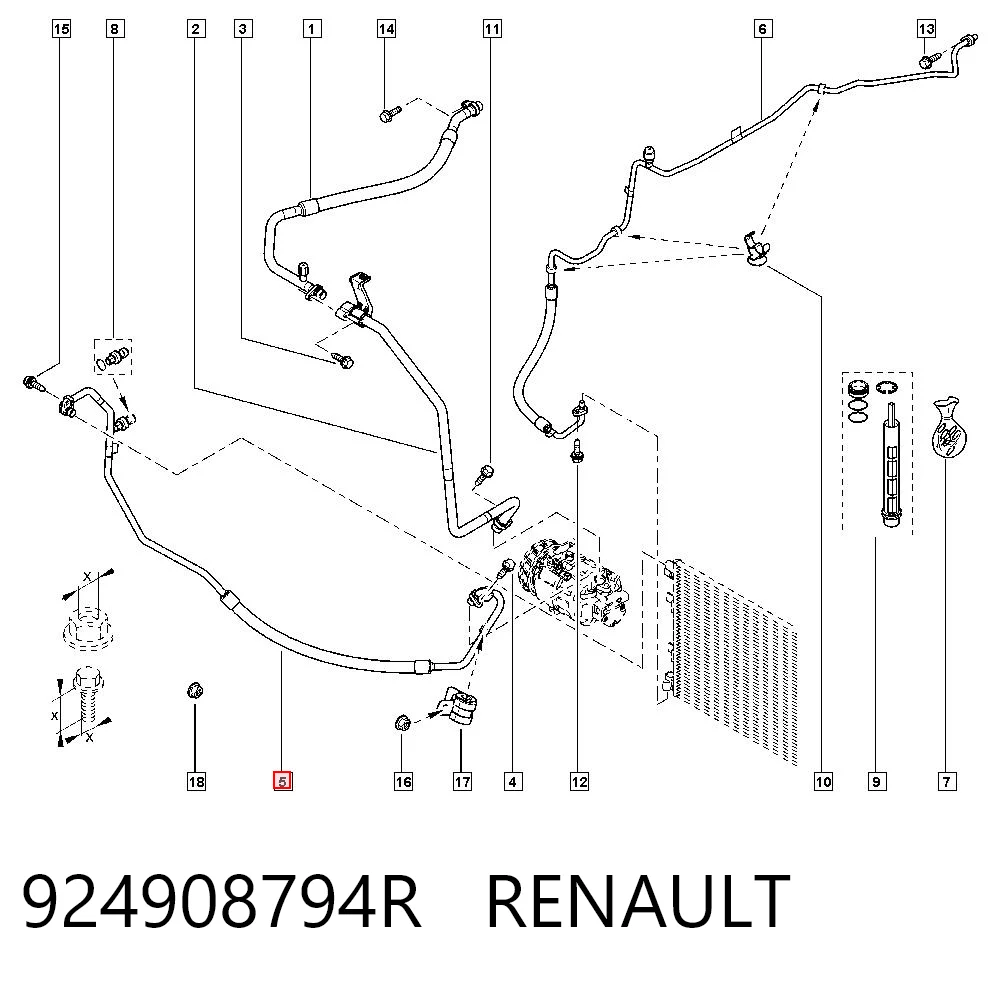 Шланг кондиционера, от компрессора к радиатору Fast FT10236 цена, от 58.01 USD