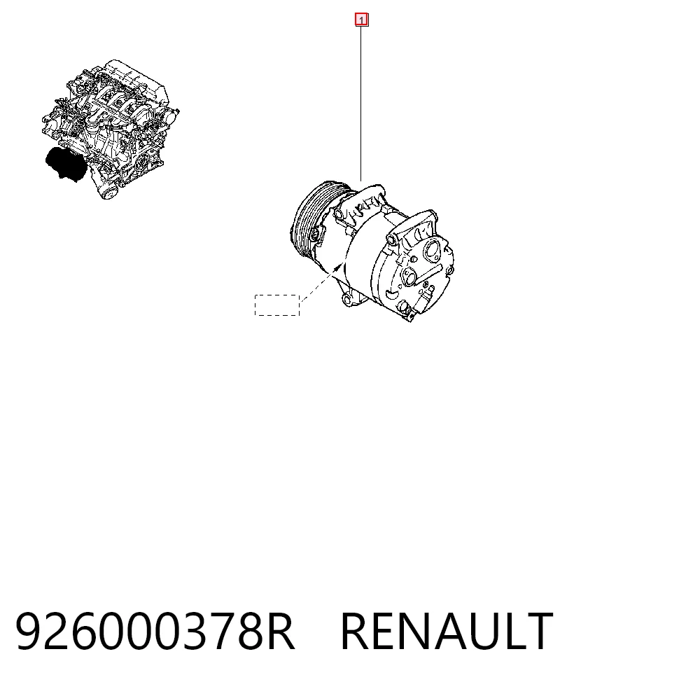 926000378R Renault (RVI) Компрессор хладагента