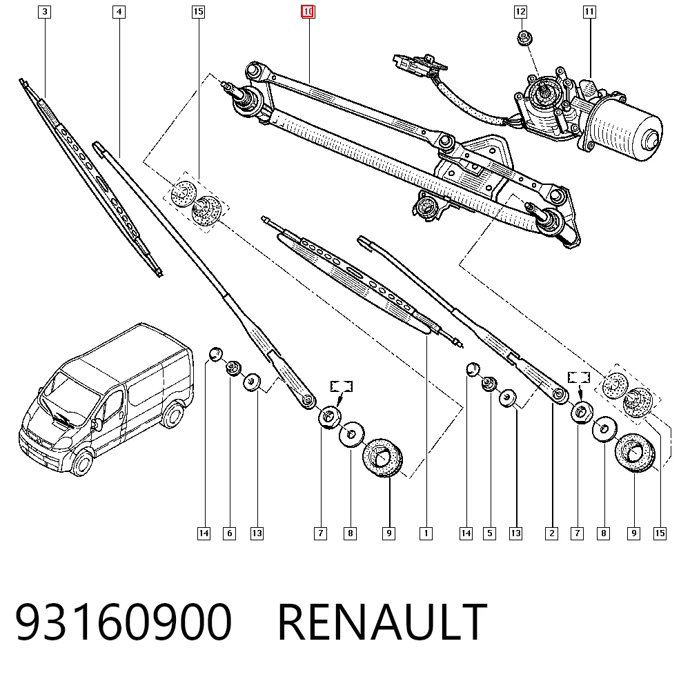Трапеция дворников General Motors 93160900