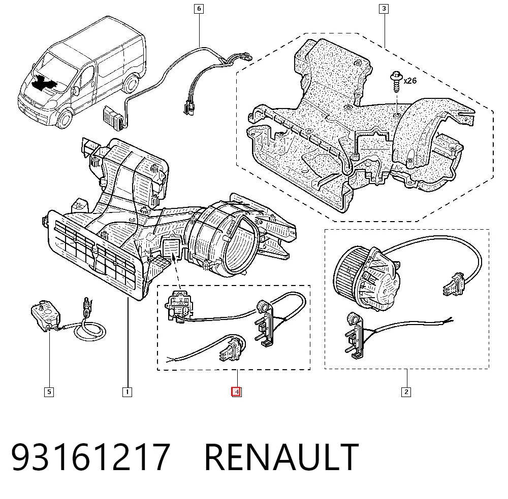 93161217 Renault (RVI) Реле печки