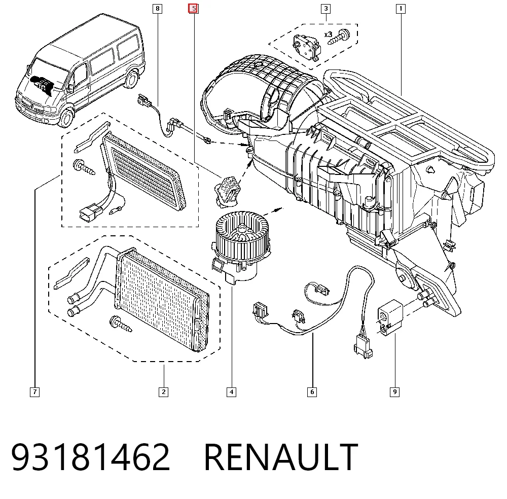 93181462 Renault (RVI) Реле печки