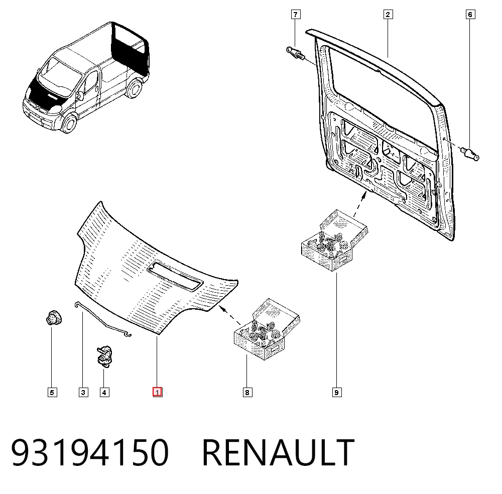 Купить 93194150 Peugeot/Citroen Капот