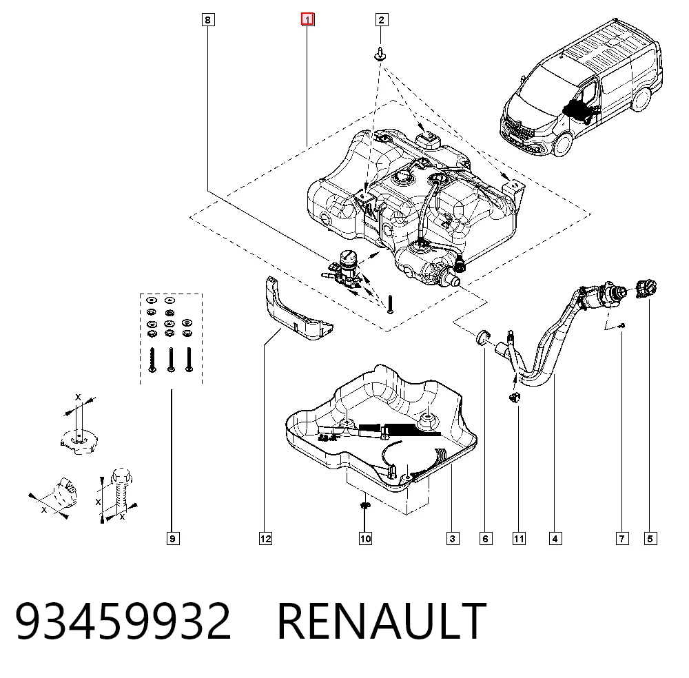 Бак AD BLUE Peugeot/Citroen 93459932 цена, от 139.36 USD