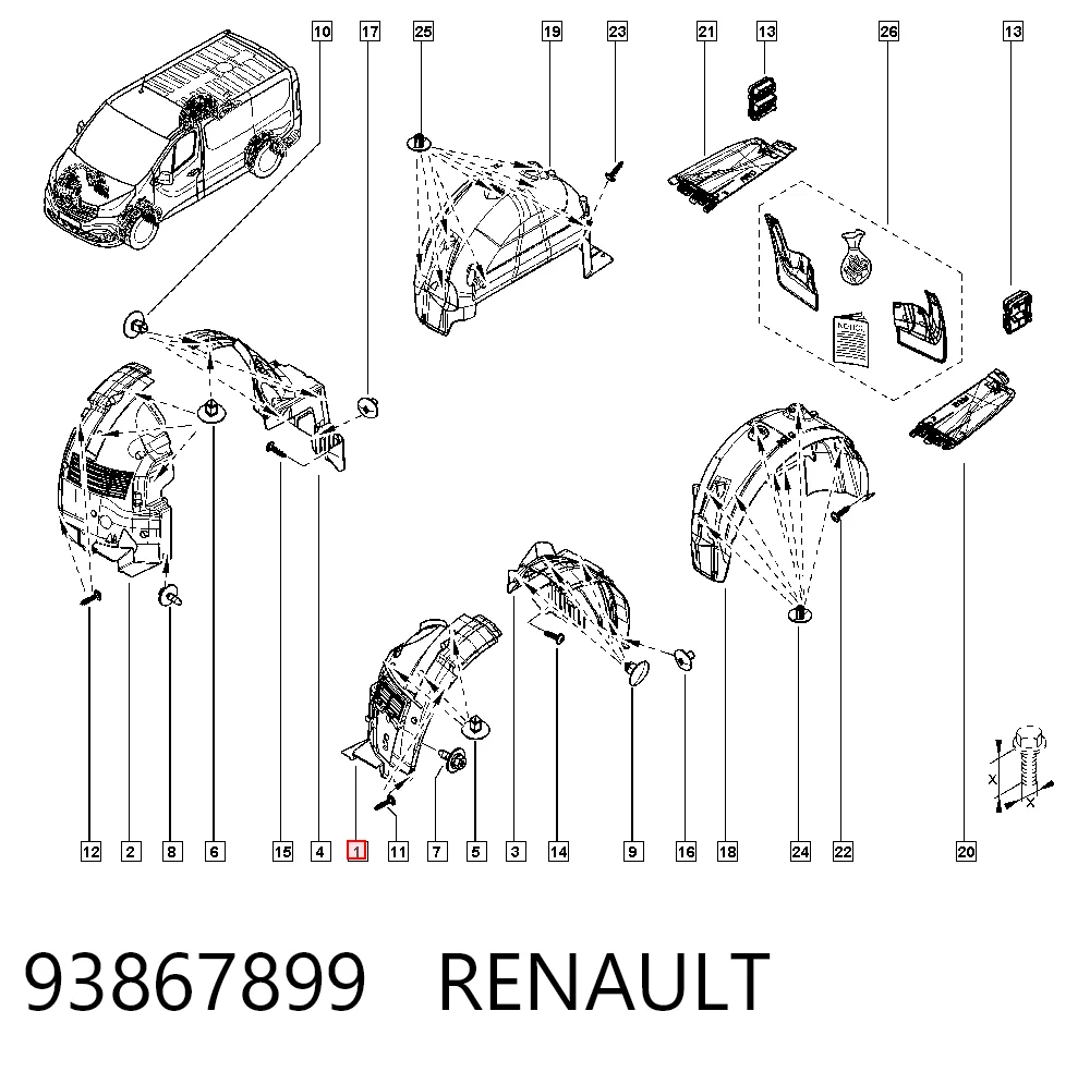 93462465 General Motors Подкрылок переднего крыла, левый передний
