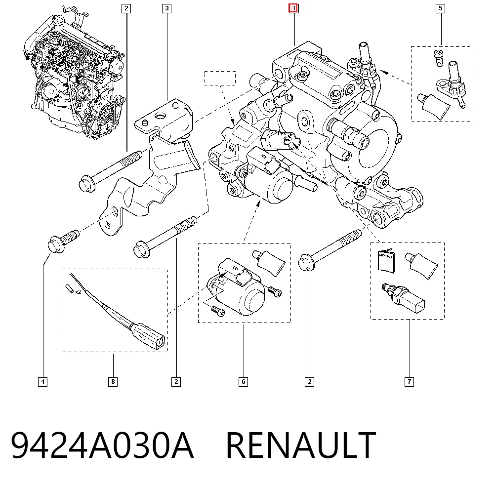 Насос топливный высокого давления (ТНВД) Renault Fluence седан (L3) (2010 - 2026) цена, от 397.20 USD