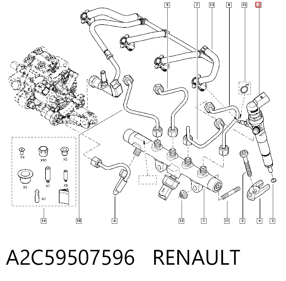 A2C59507596 Renault (RVI) Топливные форсунки