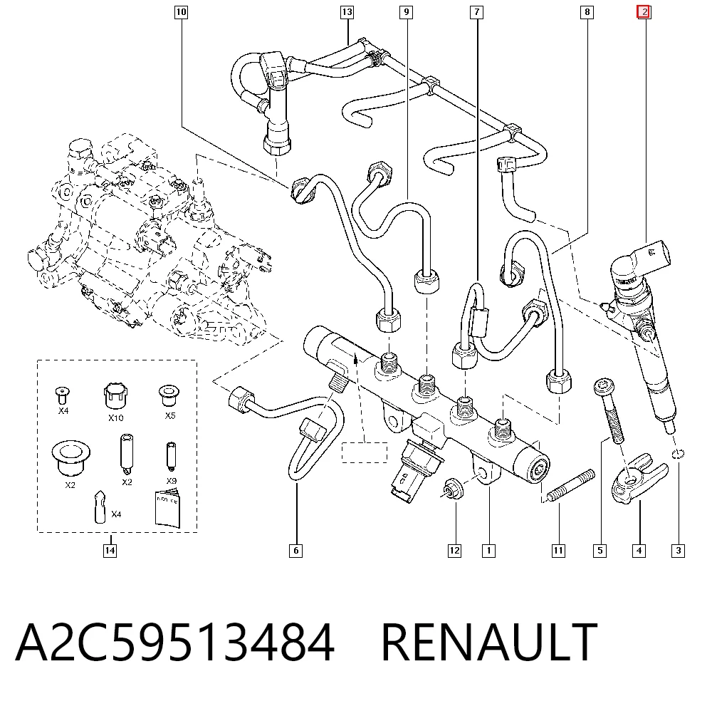 A2C59513484 Renault (RVI) Топливные форсунки