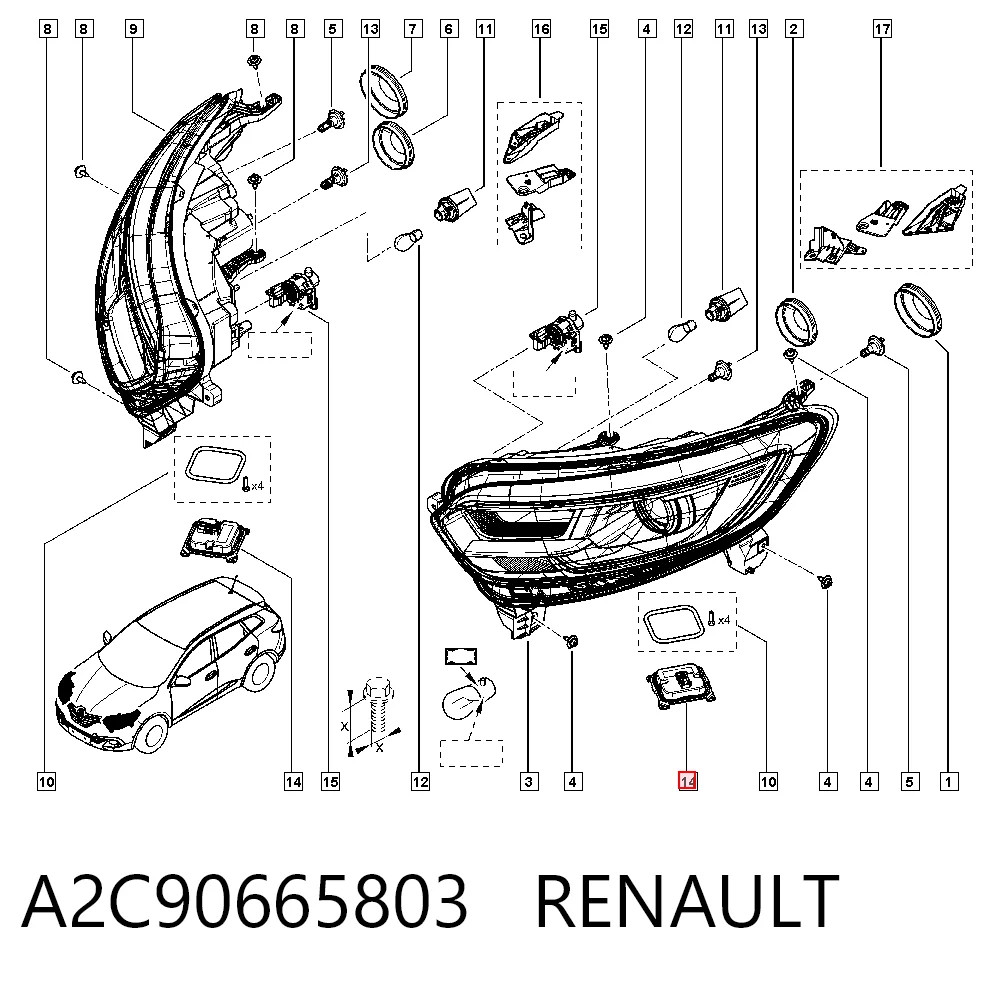 A2C90665803 Renault (RVI) Блок розжига (ксенон)