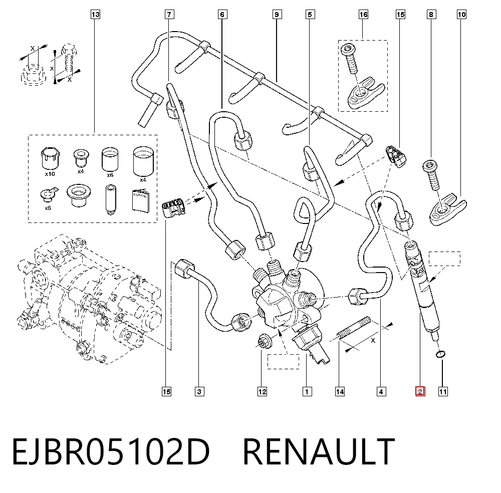 EJBR05102D Renault (RVI) Топливные форсунки