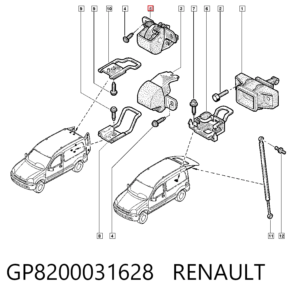 Замок двери задней левой распашной верхний 9080600QAK Nissan/Infiniti