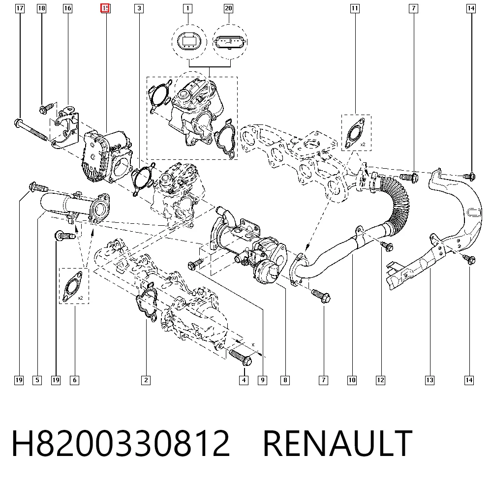 H8200330812 Renault (RVI) Дроссельная заслонка
