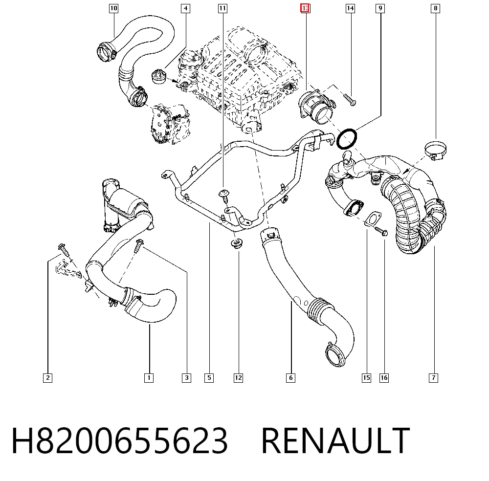 H8200655623 Renault (RVI) Датчик расхода воздуха