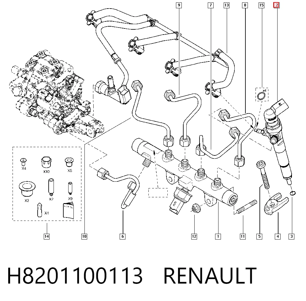 H8201100113 Renault (RVI) Топливные форсунки