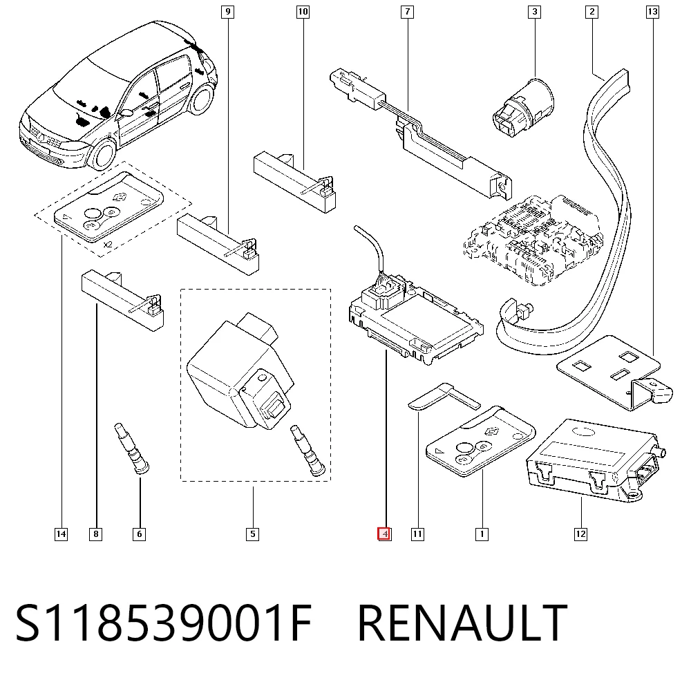 Купить Замок зажигания Рено Клио III GRANDTOUR KR01