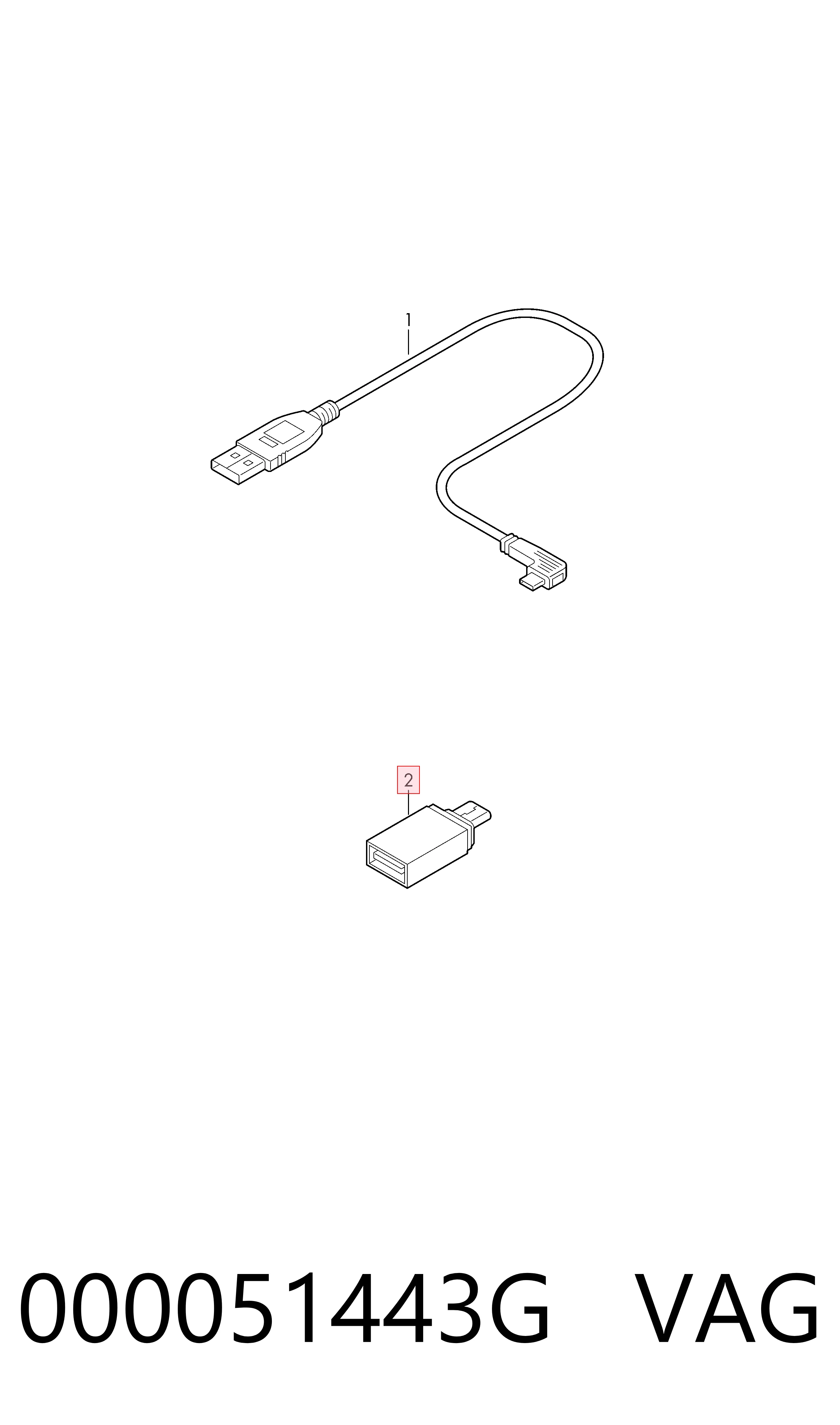 000051443G VAG USB-разветвитель