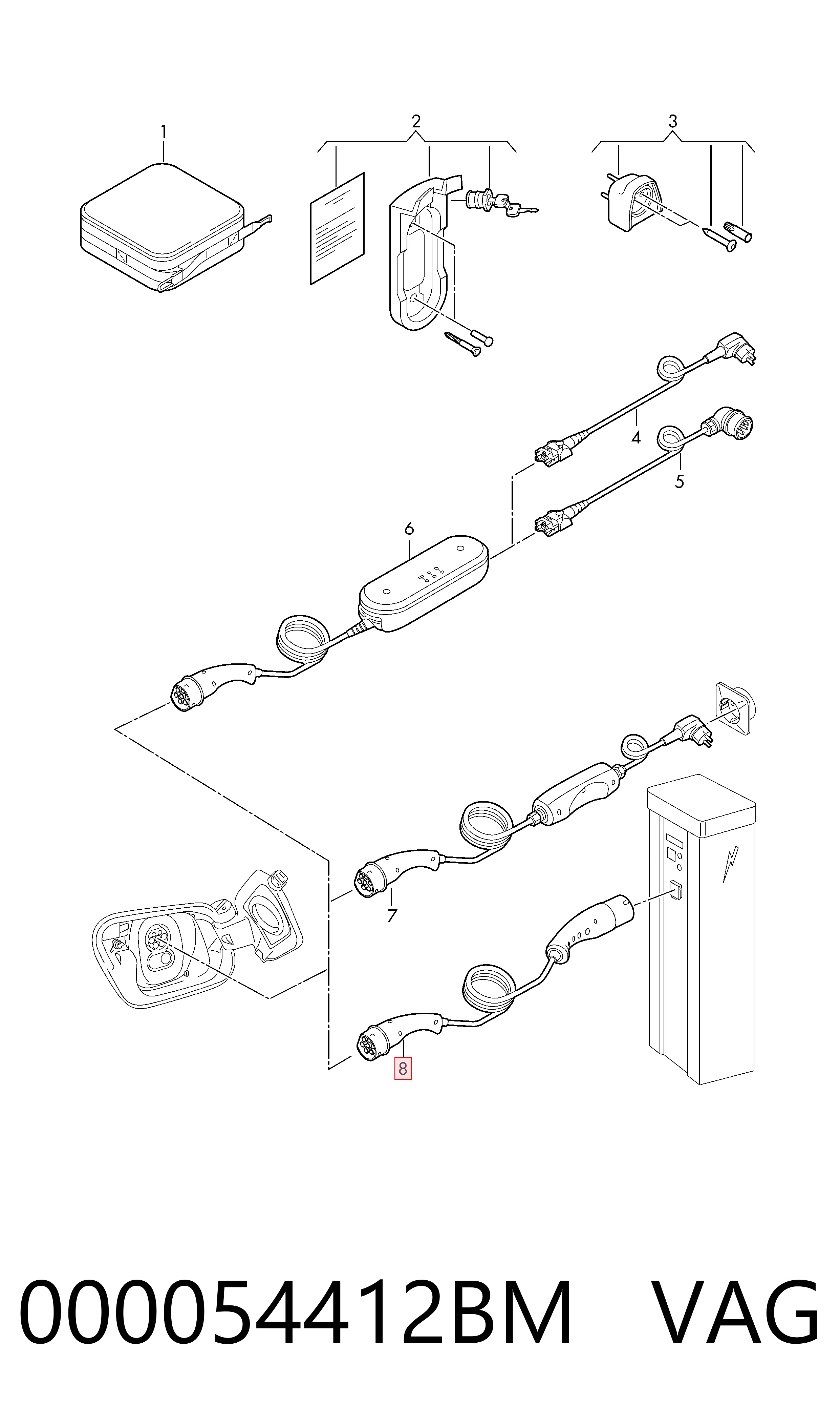 Кабель для зарядки электромобиля Volvo 32324600
