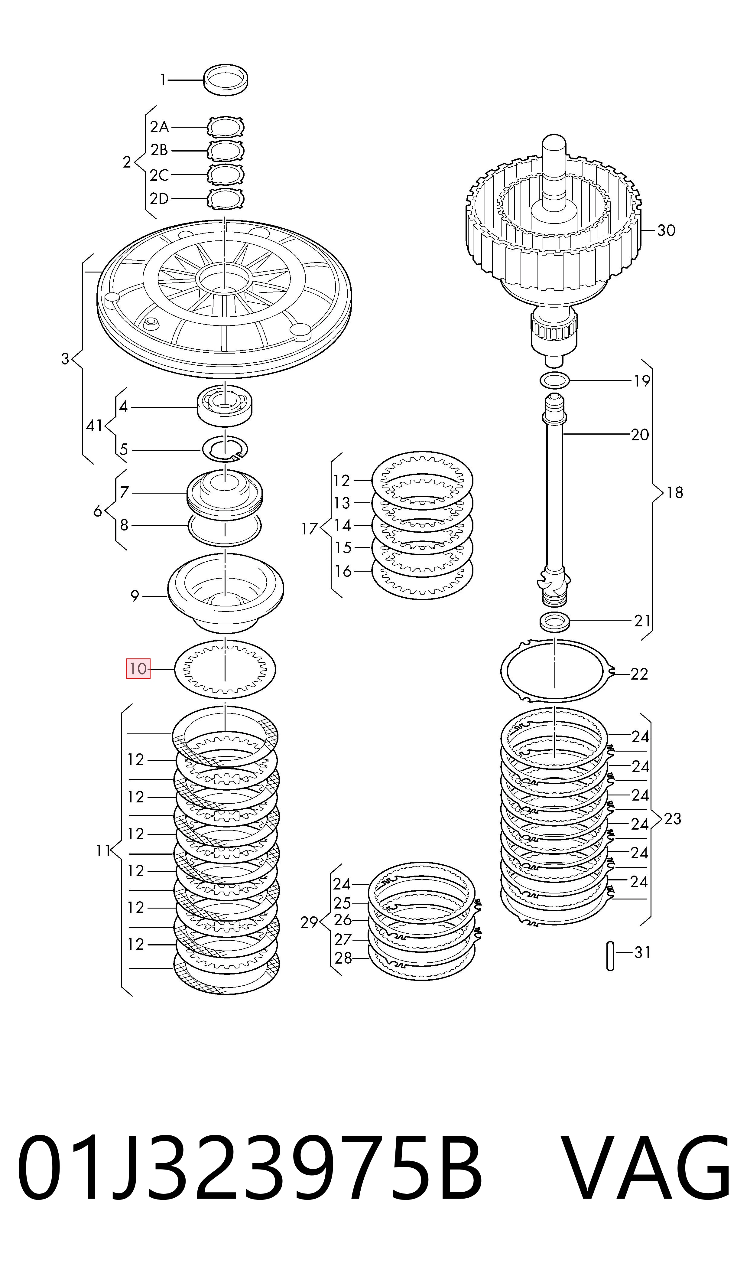  VAG 01J323975B цена, от 26.61 USD
