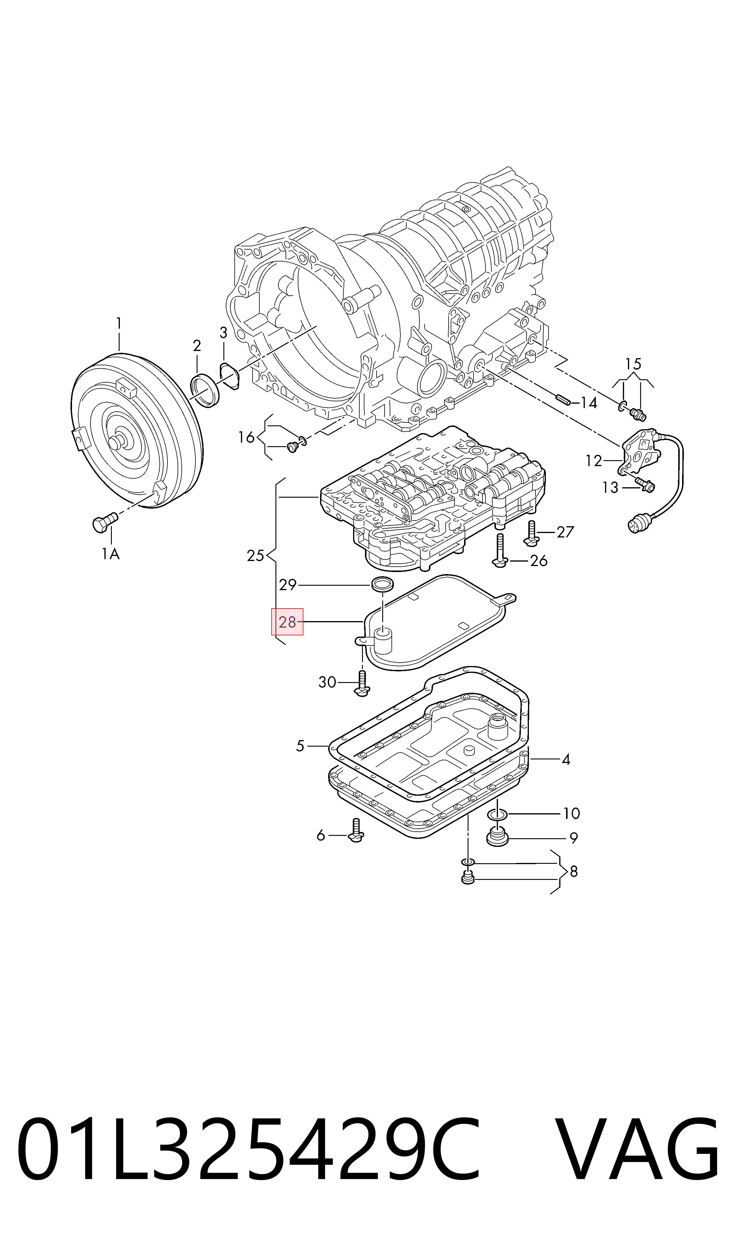 01L325429C VAG Сервисный комплект для замены масла АКПП