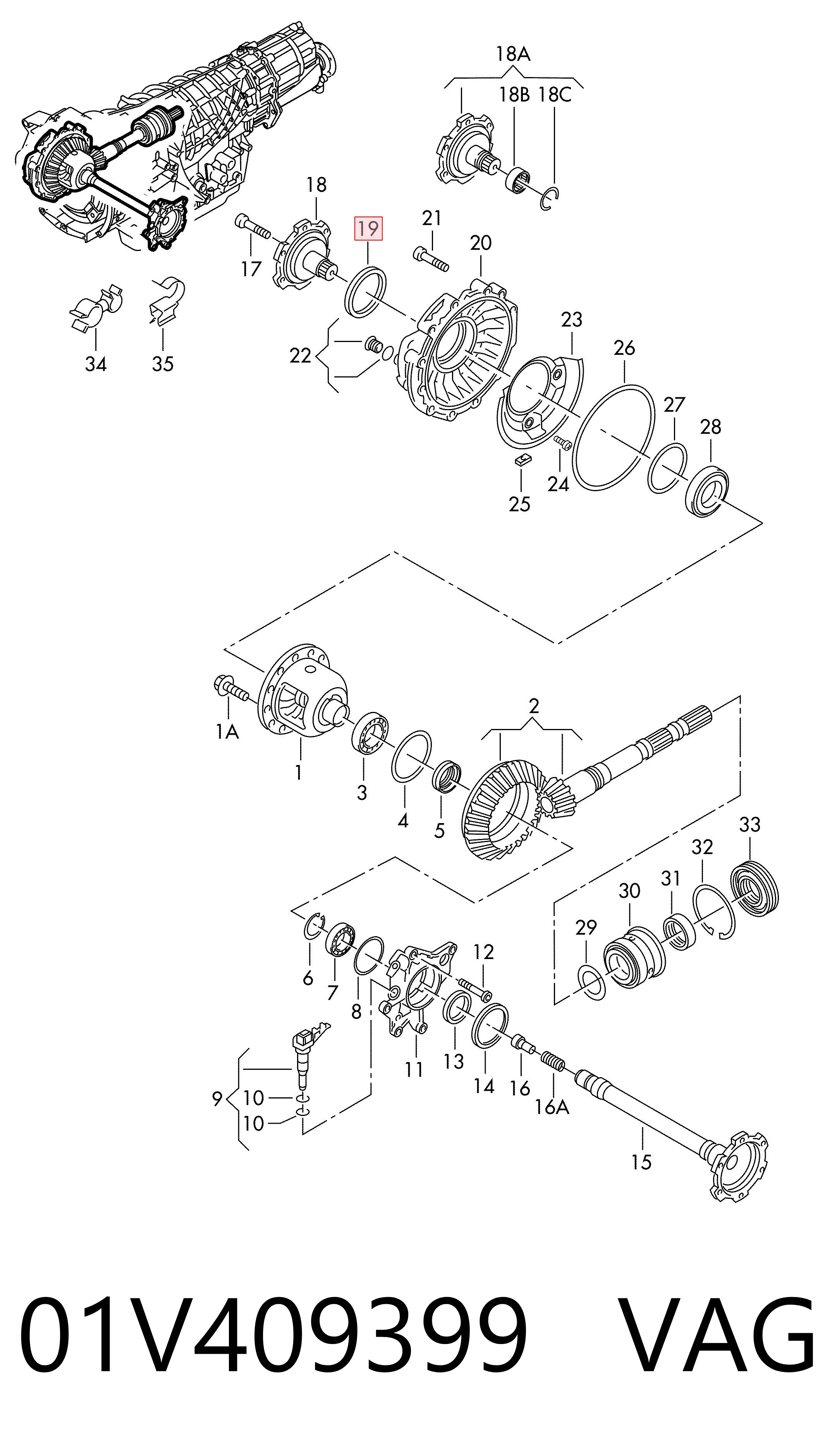 Купить 734310342 ZF Parts Правый сальник полуоси