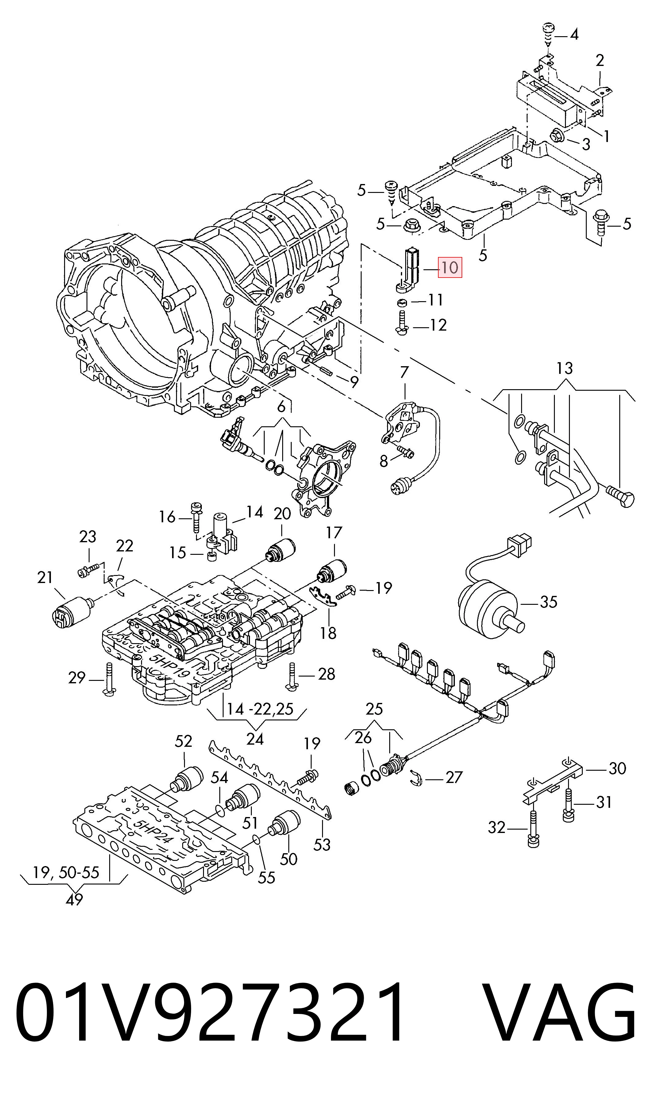 01V927321 VAG Датчик скорости спидометра