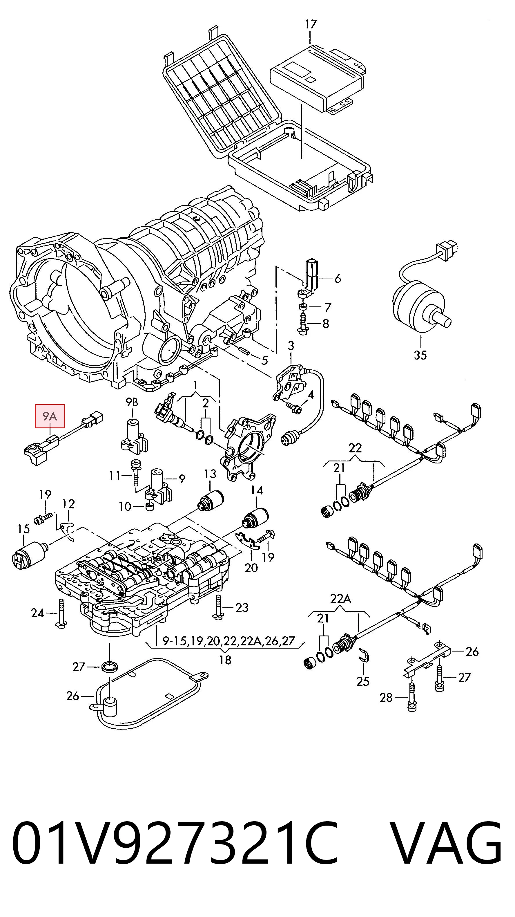 01V927321C VAG Датчик скорости спидометра