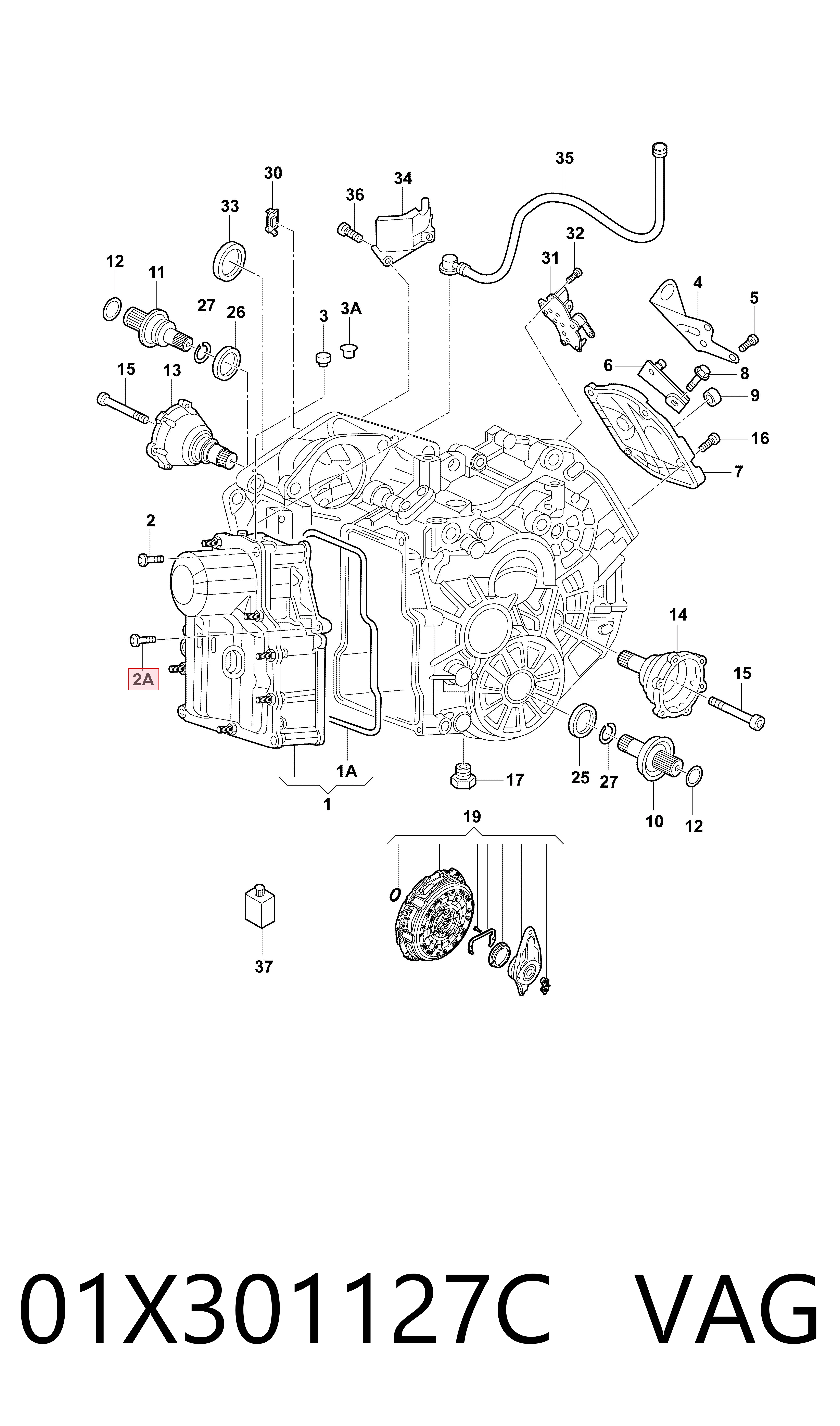 Пробка поддона АКПП VAG 01X301127C цена, от 2.70 USD