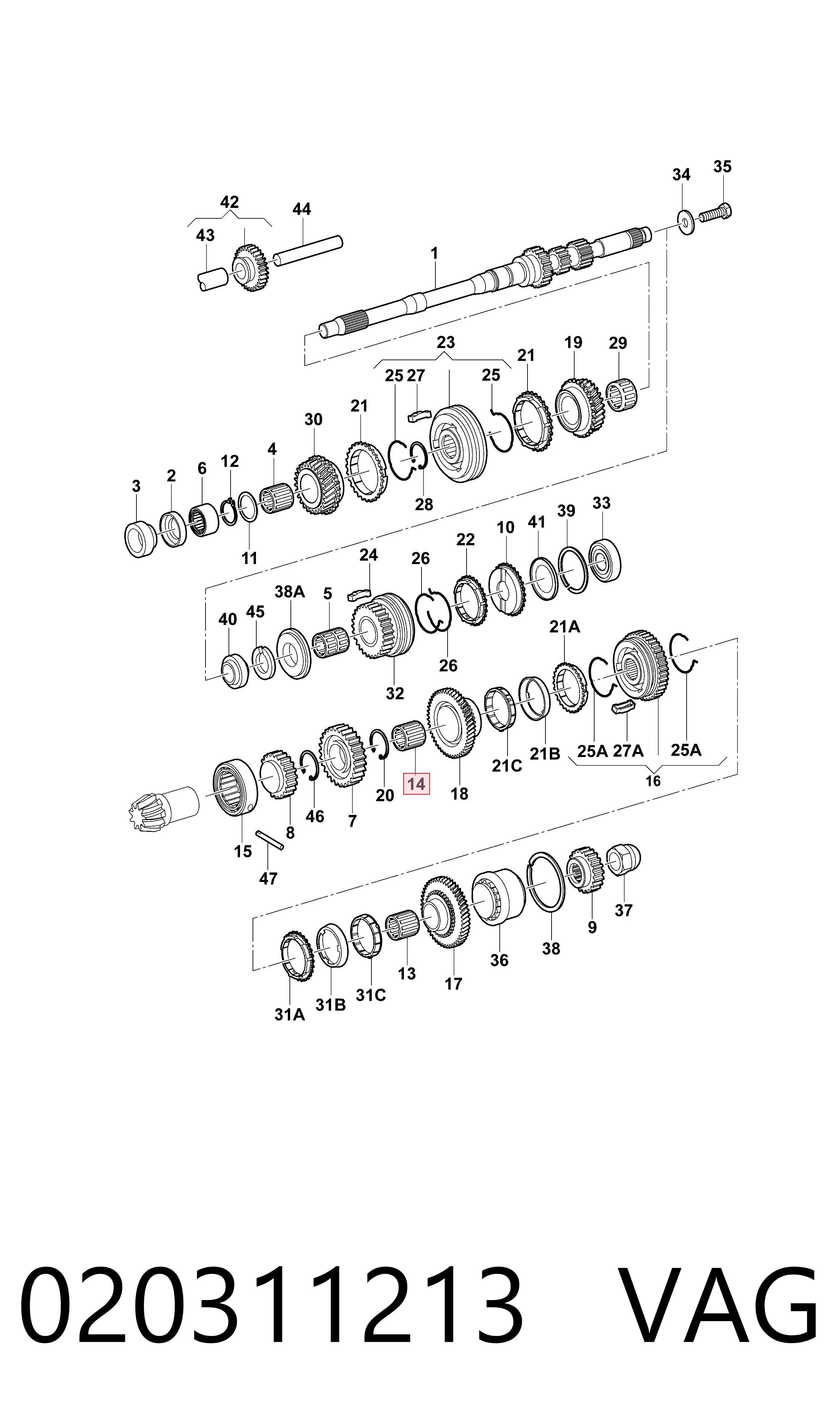 Подшипники коробки передач КПП Volvo 1217445 цена, от 25.34 USD