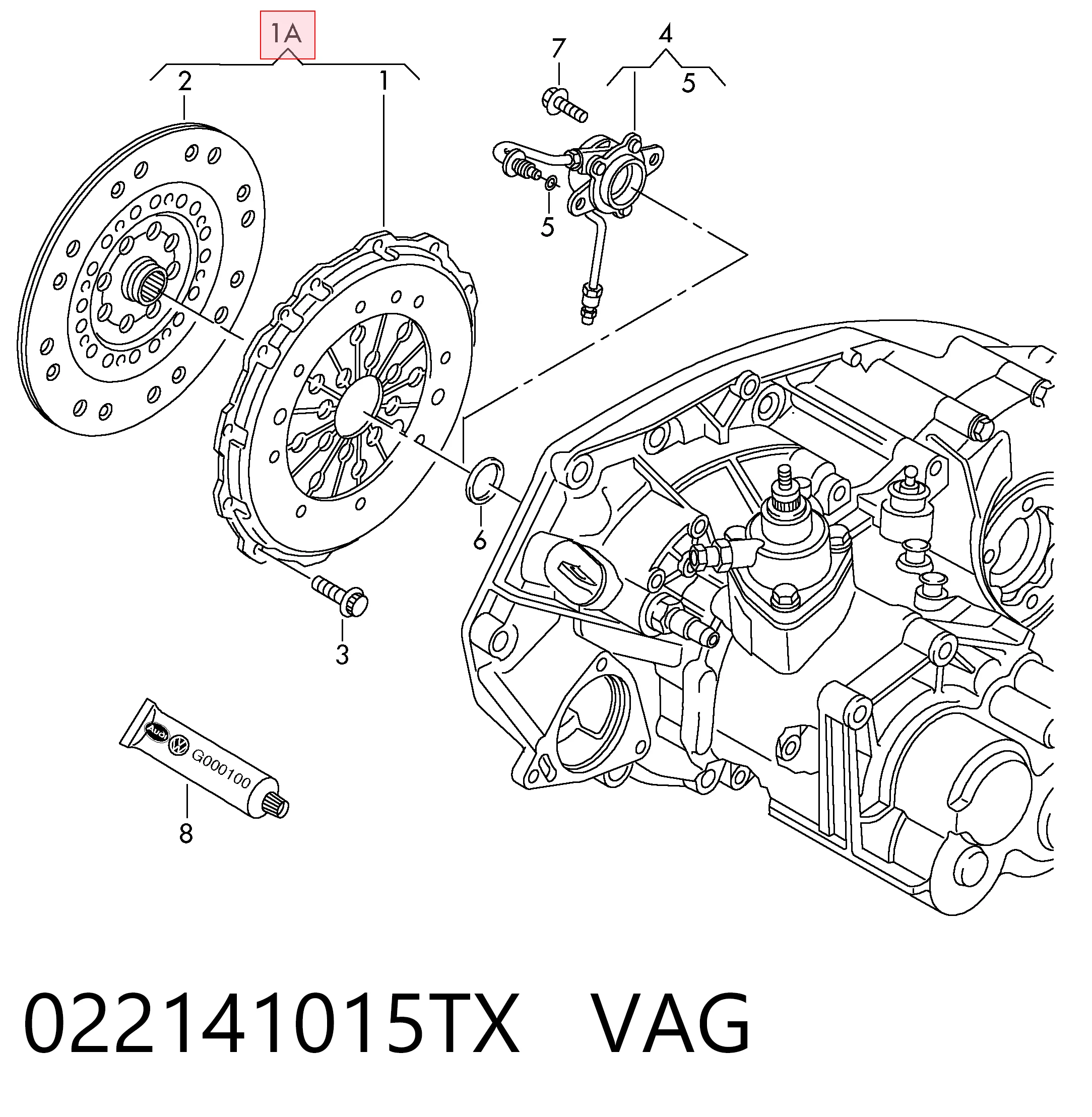022141015TX VAG Сцепление в сборе