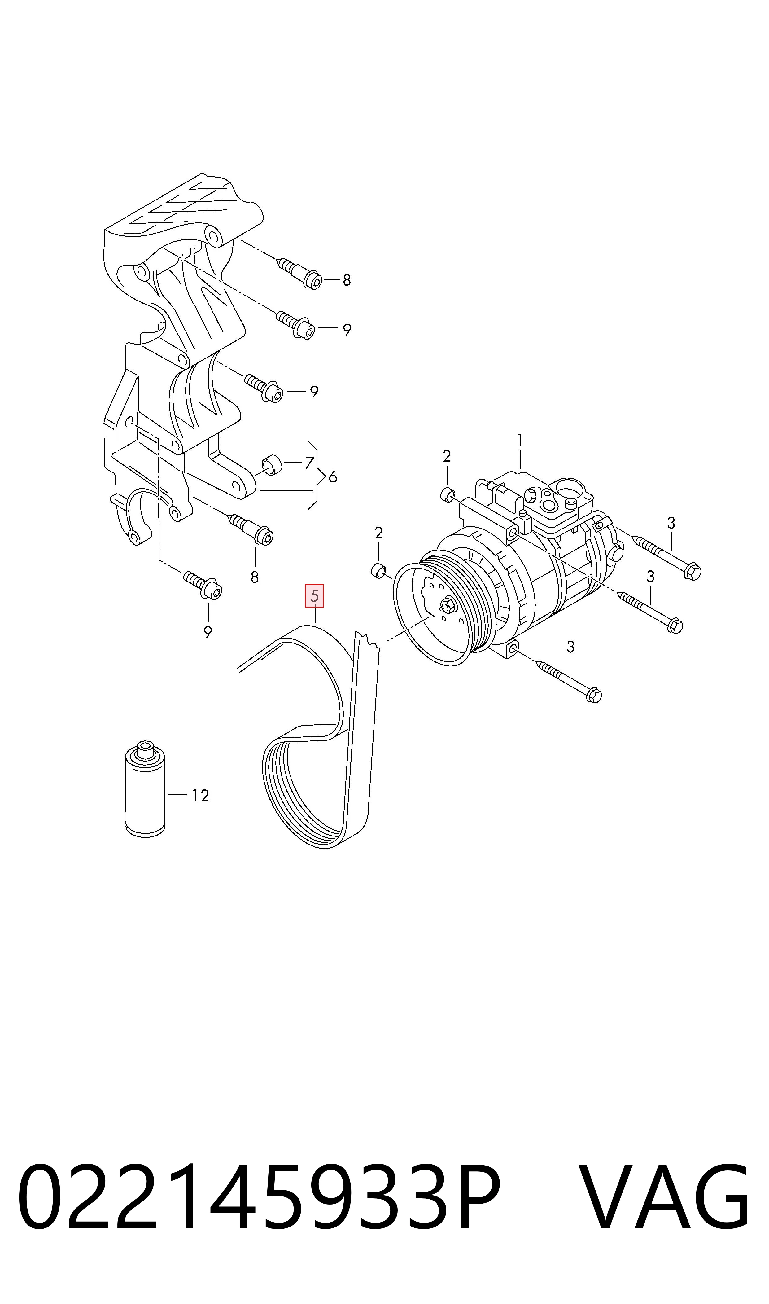 Клиновый ремень Volkswagen Touareg II внедорожник (7P5, 7P6) (2010 - 2017) цена, от 48.87 USD