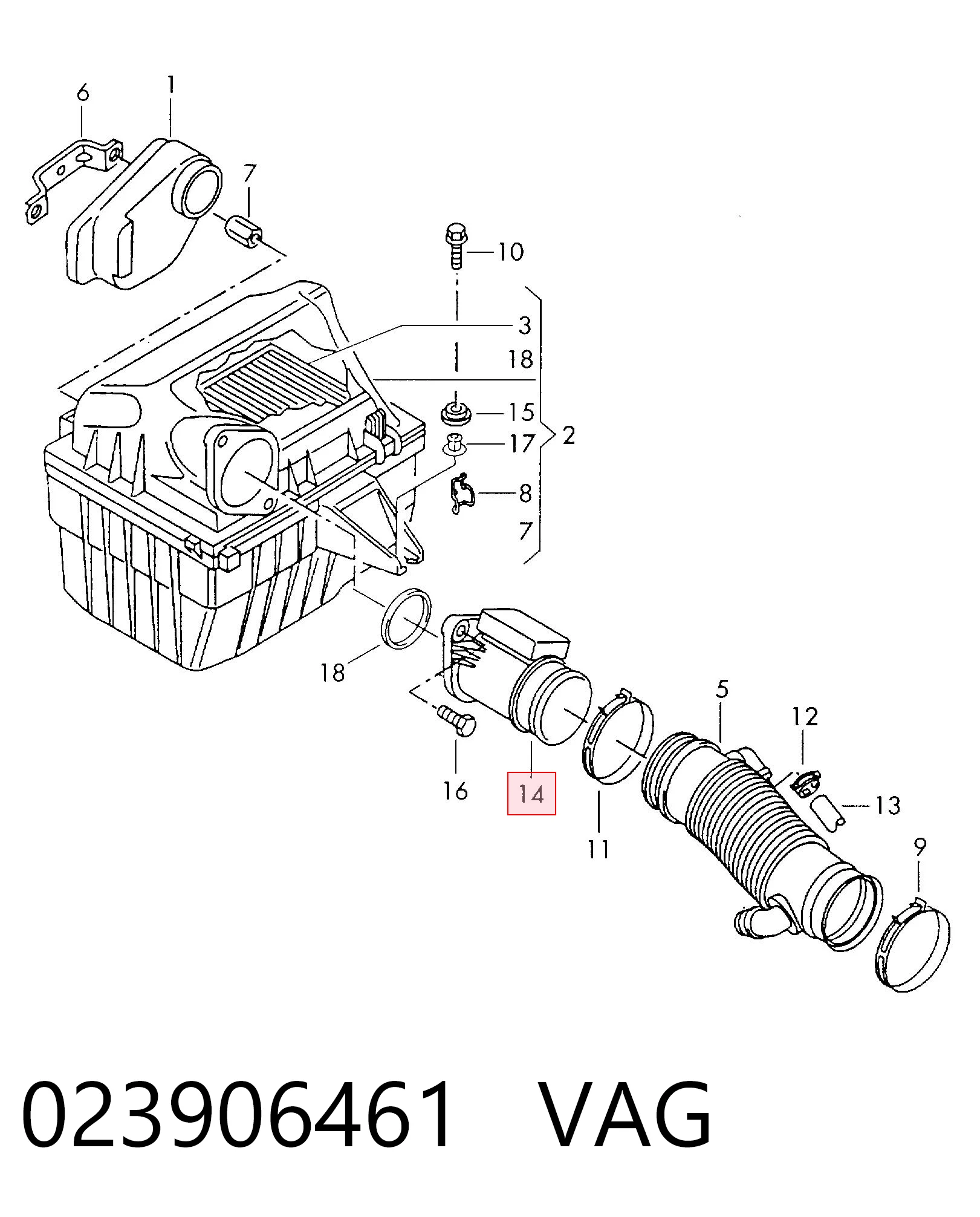 Датчик расхода воздуха на Volkswagen Transporter T4 70B, 70C, 7DB, 7DK, 70J, 70K, 7DC, 7DJ
